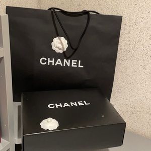 Chanel box with shopping bag